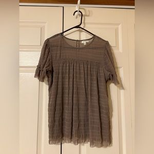 Max Studio brown chiffon blouse